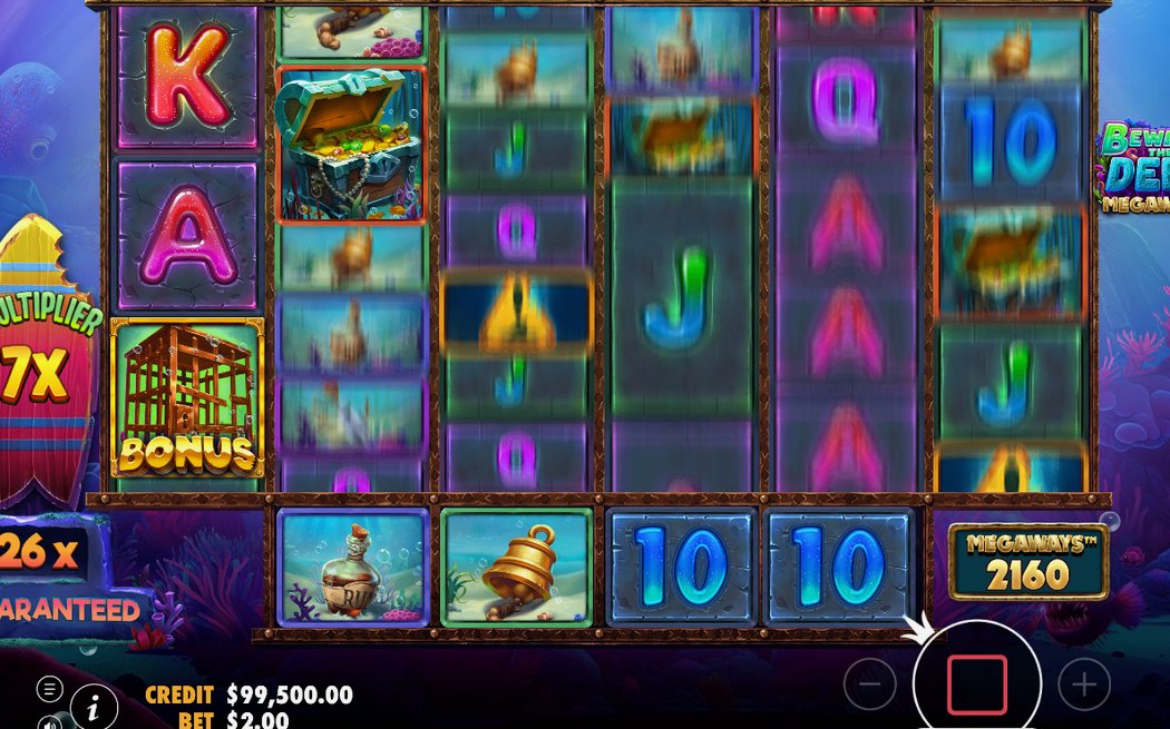Spelläget The Deep Free Spins under en pågående runda